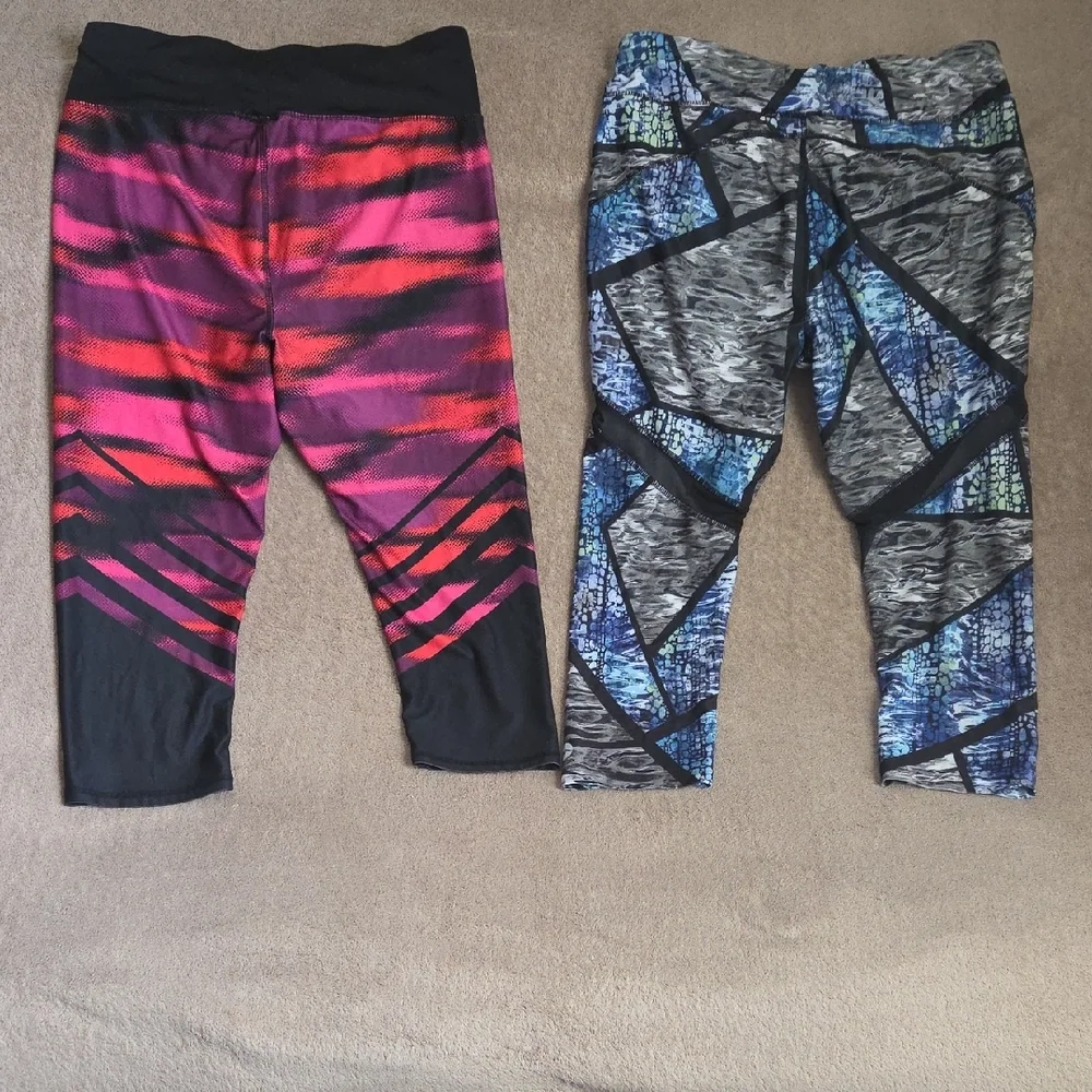 Women's Patterned Activewear Leggings Bundle of 2 Pairs